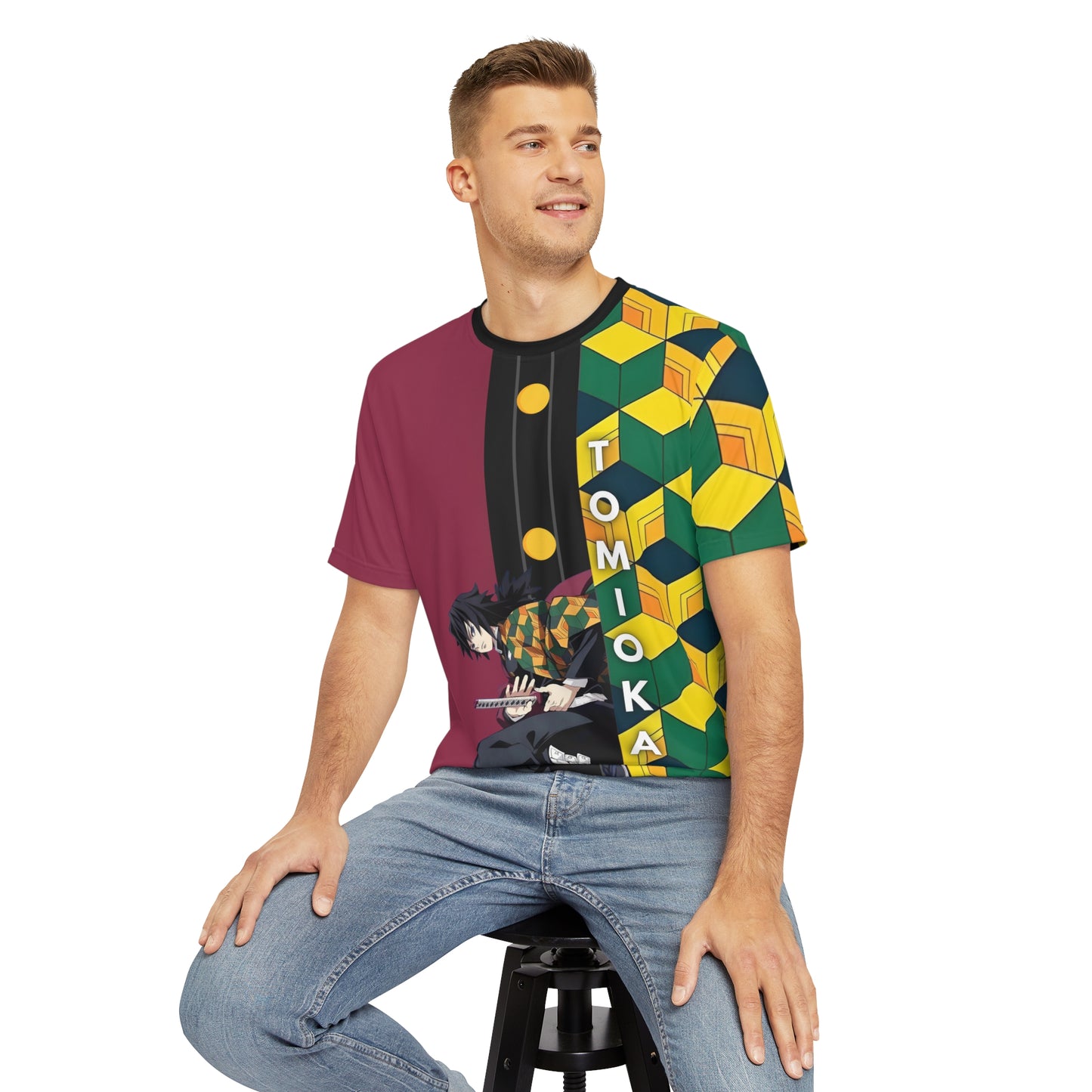 Demon Slayer Men's Polyester T-shirt - Giyu Tomioka