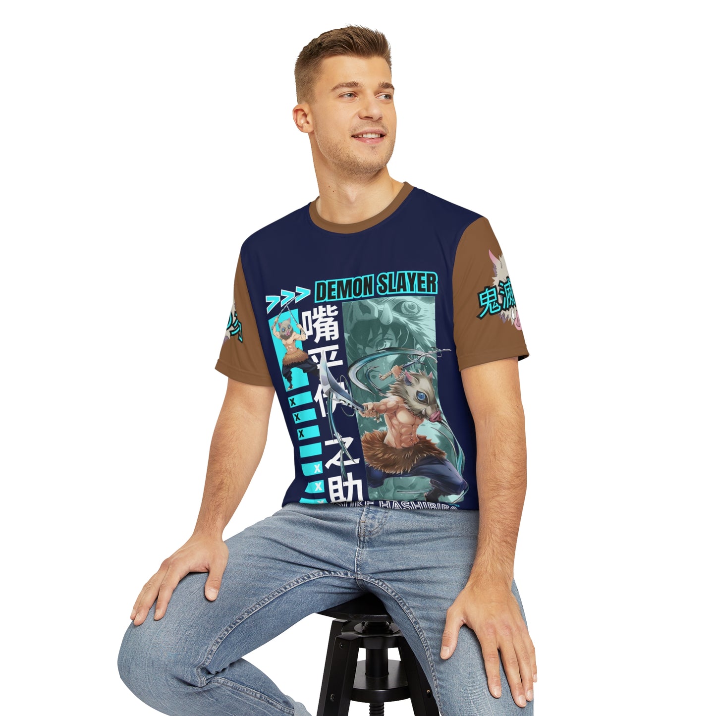 Demon Slayer Men's Polyester T-shirt - Inosuke