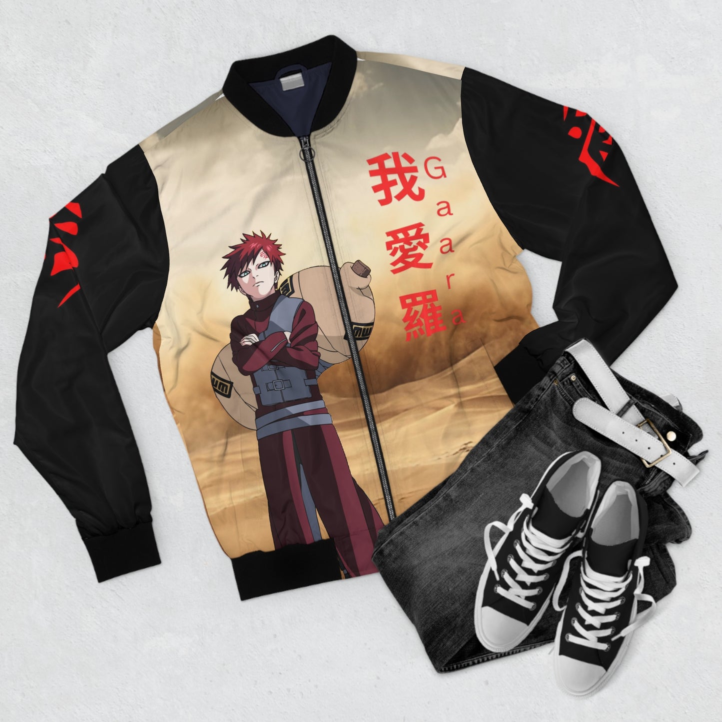 Naruto Men's Bomber Jacket - Gaara