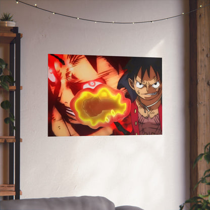 One Piece Matte Horizontal Posters - Luffy