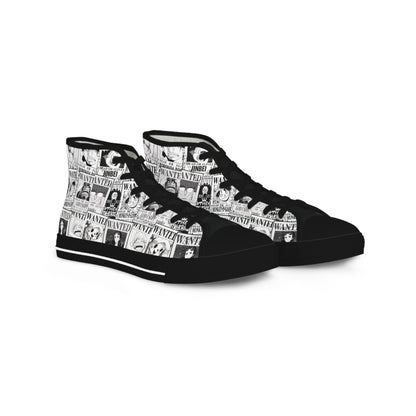 One Piece High Top Sneakers (Men's Size) - Wanted Posters
