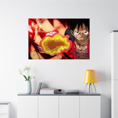 One Piece Matte Horizontal Posters - Luffy