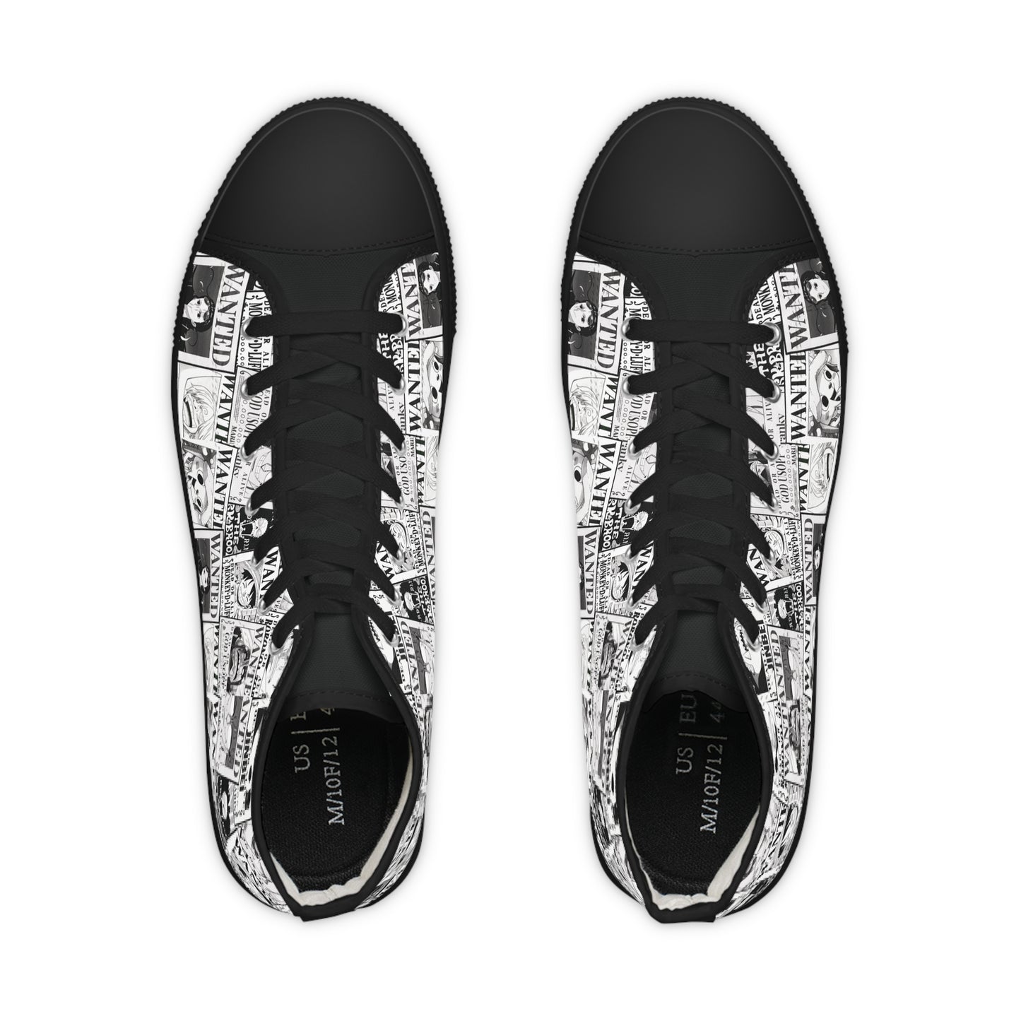 One Piece High Top Sneakers (Men's Size) - Wanted Posters