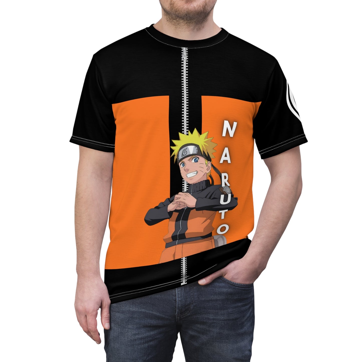 Naruto Unisex Cut & Sew T-shirt - Naruto Uzumaki